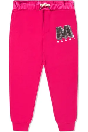 Marni Pantalones de chándal con logo de lentejuelas