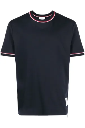 Thom Browne Camiseta con ribete de rayas