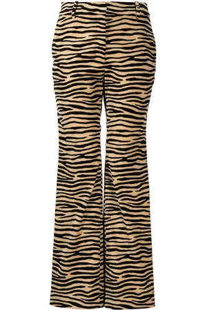 Paco rabanne Pantalones rectos con estampado de tigre