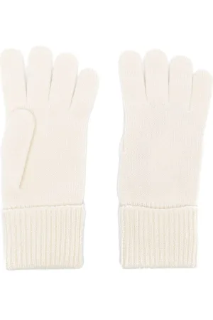 Woolrich Guantes de cachemira con parche del logo