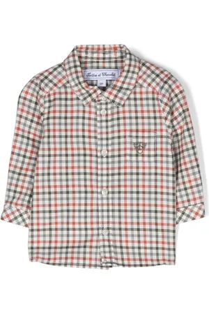 Tartine Et Chocolat Camisa con logo bordado y cuadros gingham