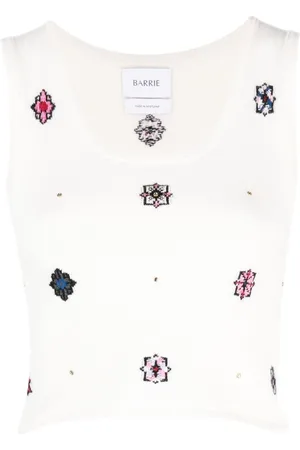 Barrie Top corto con motivo floral