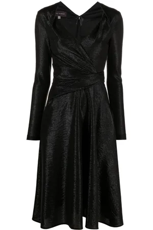 TALBOT RUNHOF Vestido midi metalizado