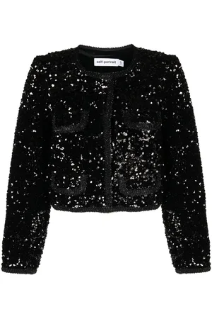 Self-Portrait Chaqueta corta con lentejuelas