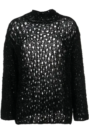 SSHEENA Jersey de punto flojo con cuello alto