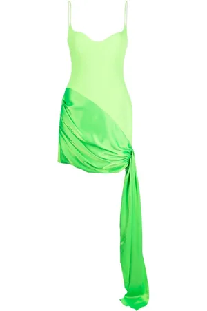 DAVID KOMA Vestido corto con falda drapeada