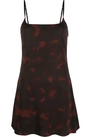 Courrèges Vestido corto con efecto de carey