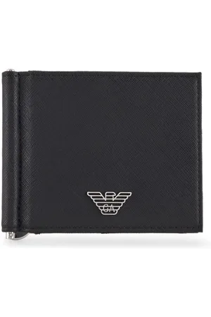 Emporio Armani Cartera plegable con placa del logo