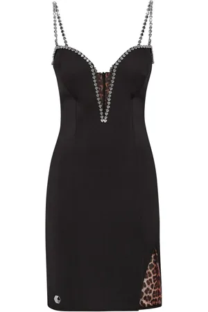 Philipp Plein Vestido corto con apliques de cristal