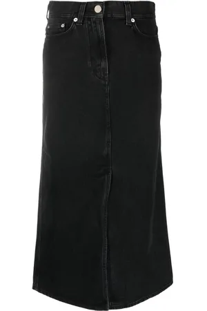 Loulou de Saison Falda midi con parche del logo