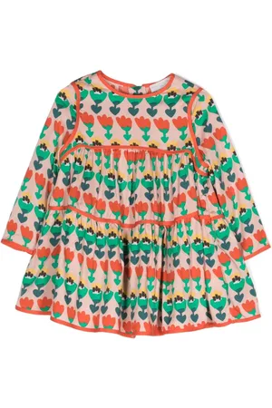 Stella McCartney Vestido con estampado floral y cuello vuelto
