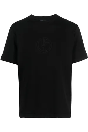 Giorgio Armani Camiseta con logo bordado y cuello redondo