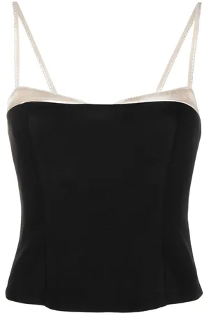 Reformation Top sin mangas Melanie con ribete en contraste