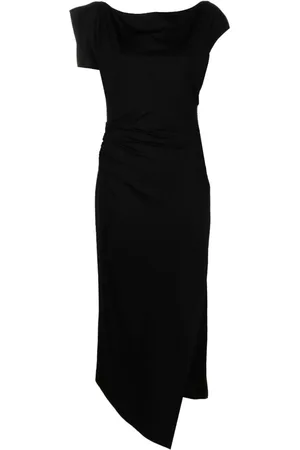 DEL CORE Vestido midi fruncido