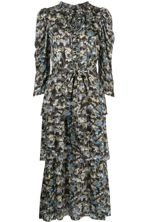 Marchesa Notte Vestido Juniper con estampado floral