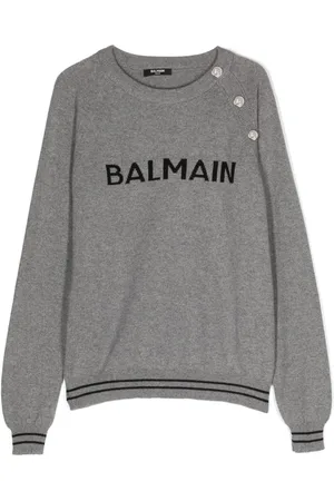 Balmain Jersey con logo en intarsia