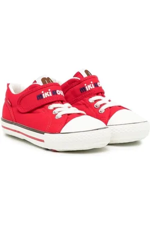 Miki House Zapatillas con logo bordado y tira autoadherente