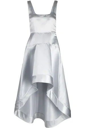 Cynthia Rowley Vestido midi asimétrico con acabado satinado