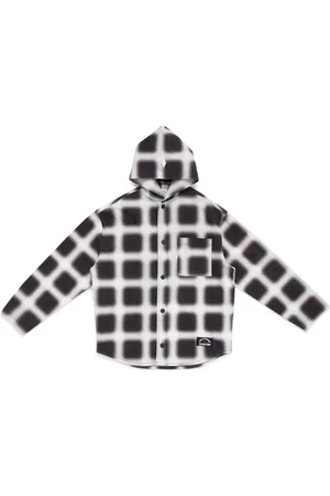 MARCELO BURLON Sudadera Blurred Check con capucha