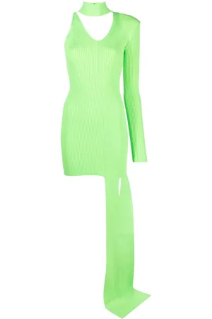 DAVID KOMA Vestido corto con dobladillo asimétrico