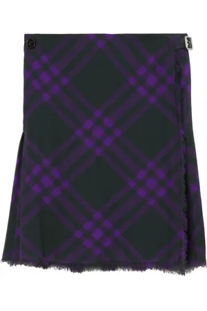 Burberry Falda deshilachada a cuadros