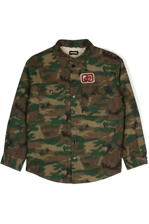 Dsquared2 Camisa con motivo militar y logo