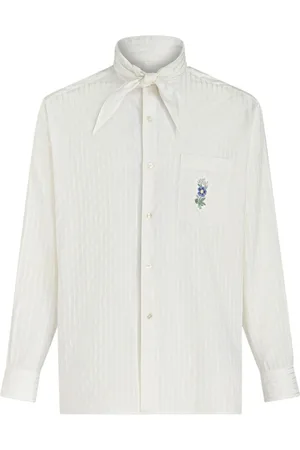 Etro Camisa a rayas con bordado floral