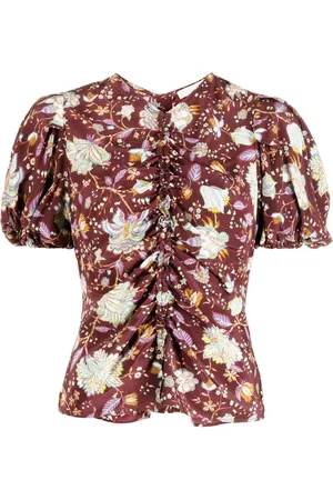 ULLA JOHNSON Blusa Elise fruncida