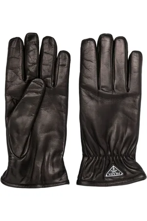 Prada Guantes con logo triangular