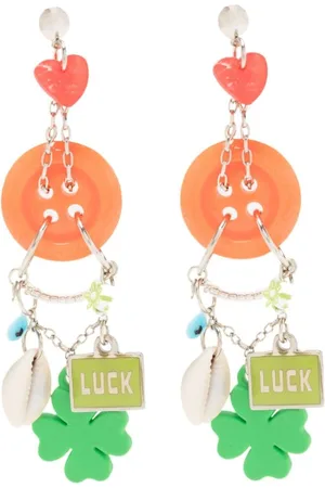 AMIR SLAMA Pendiente Luck con charm de trébol