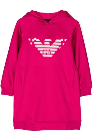 Emporio Armani Vestido estilo sudadera con capucha y logo