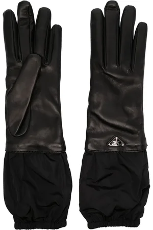 Prada Guantes con logo esmaltado