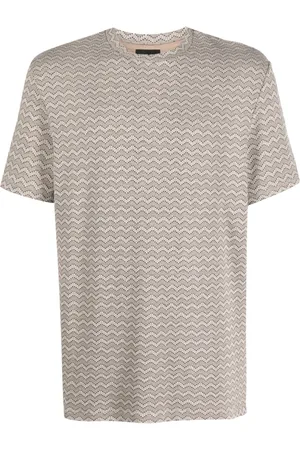 Giorgio Armani Camiseta con estampado gráfico y cuello redondo