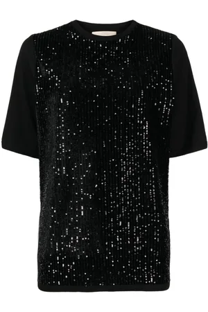 Elie saab Camiseta con detalle de lentejuelas