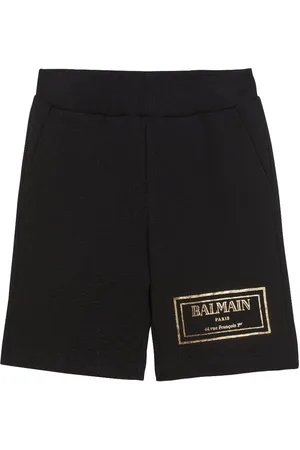 Balmain Pantalones cortos de deporte con logo bordado