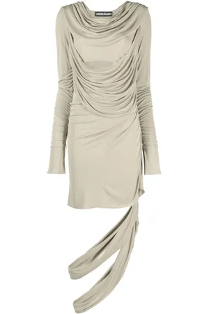 ANDREADAMO Vestido drapeado con aberturas