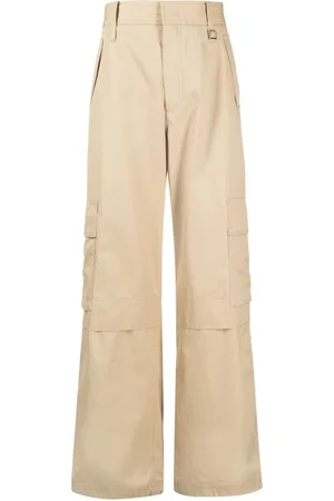 WOOYOUNGMI Pantalones anchos con placa del logo