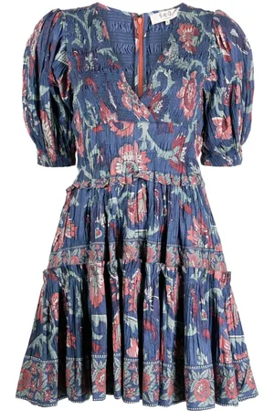 SEA Vestido corto Rory con manga farol