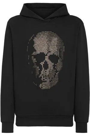 Philipp Plein Sudadera con capucha y logo bordado