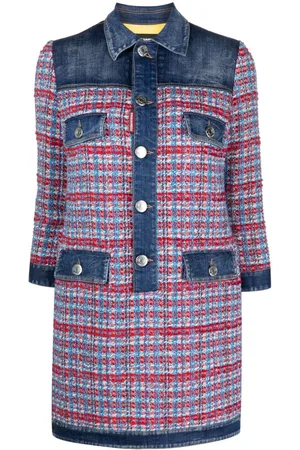 Dsquared2 Vestido corto vaquero de tweed