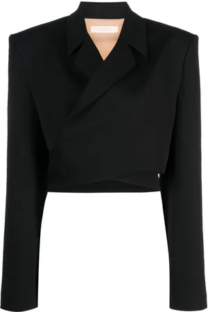 SSHEENA Blazer corto con diseño cruzado