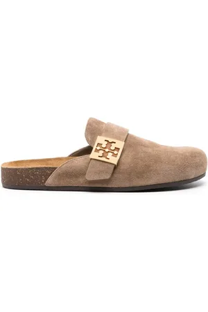 Tory Burch Mules con placa del logo