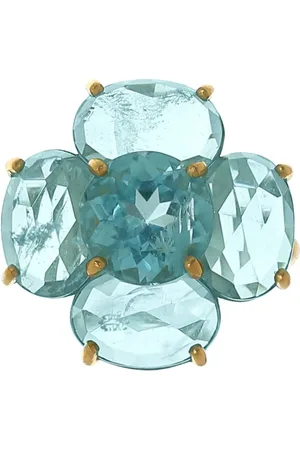 Irene Neuwirth 18kt yellow gold Botanical aquamarine ring