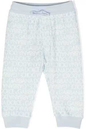 Dolce & Gabbana Pantalones de chándal con logo en intarsia