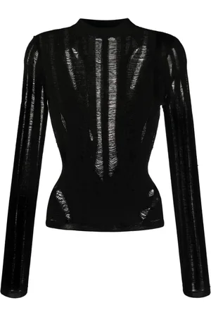 MISBHV Jersey de punto con detalles rasgados