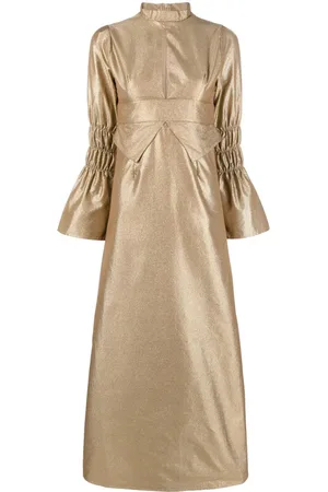 Destree Vestido Keith midi con acabado metalizado