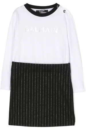 Balmain Vestido con logo estampado