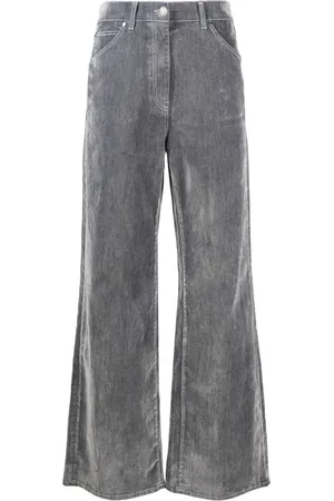 Msgm Pantalones anchos con parche del logo