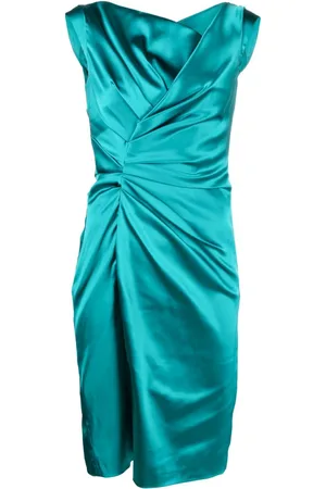 TALBOT RUNHOF Vestido midi con detalle fruncido