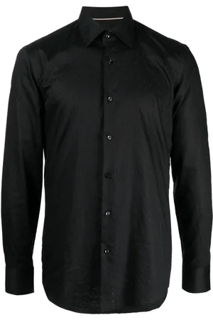 HUGO BOSS Camisa con estampado abstracto desgastado